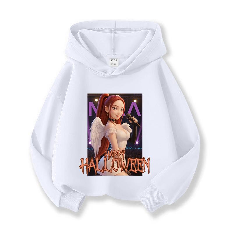KPOP Children Hoodie Korean Style Halloween Gift Boys Girls Warm Outerwear Autumn Winter 2025 Y2K Fashion Trendy