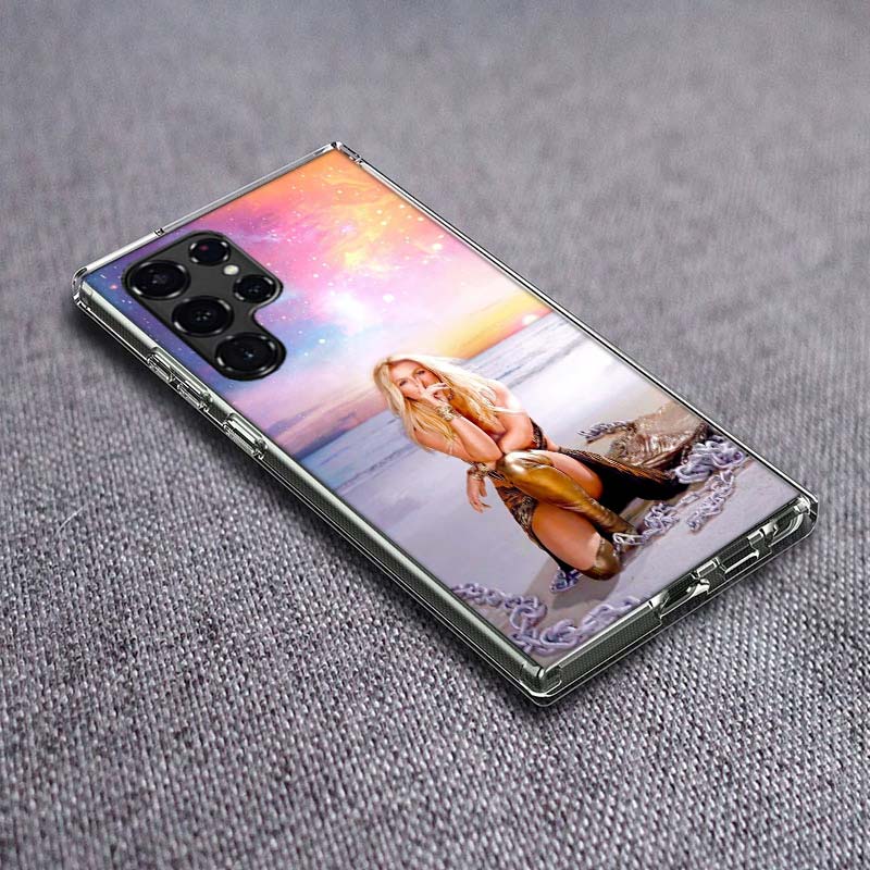 

B-Britney Spears Singer Phone Case For Samsung Galaxy S24 S23 S21 S20 FE S22 S26 Ultra S25 Edge S10 Plus Cover Clear TPU Capa Sh Samsung S22 Ultra