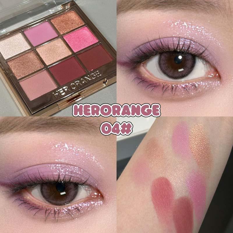 Nine Color Shimmer Matte Eyeshadow Palette Long Lasting High Pigment Eye Makeup