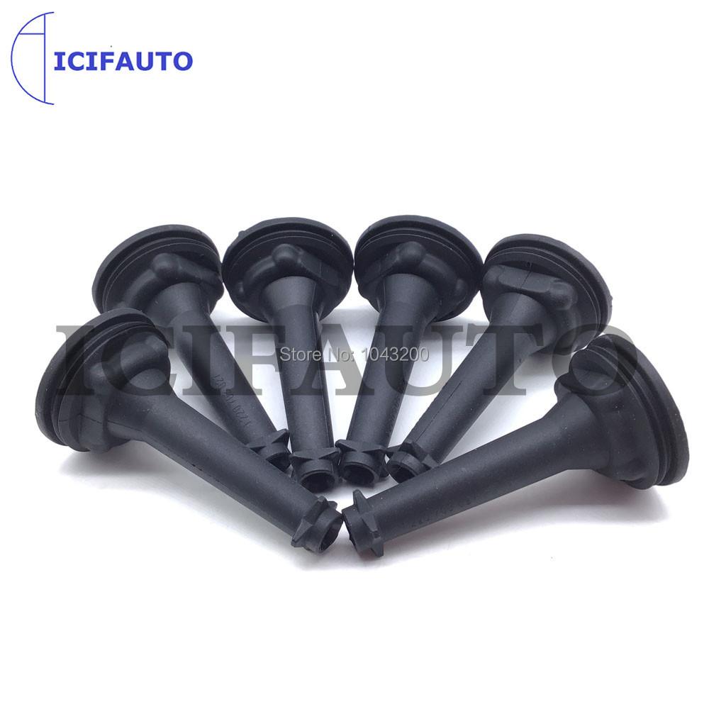 5/6 Ignition Coil Rubber Boot for Volvo C70 S70 XC70 XC90 S60 30713416, 307134160, 9125601, 91256010, 91256016,0221604001