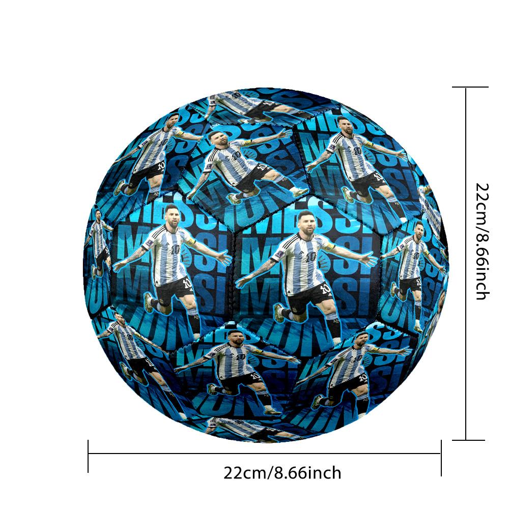 1pc Messi Celebration Soccer Ball Size 5, Suitable for Practice Matches/tournament Training for Sports, Lightweight and Durable. C70111