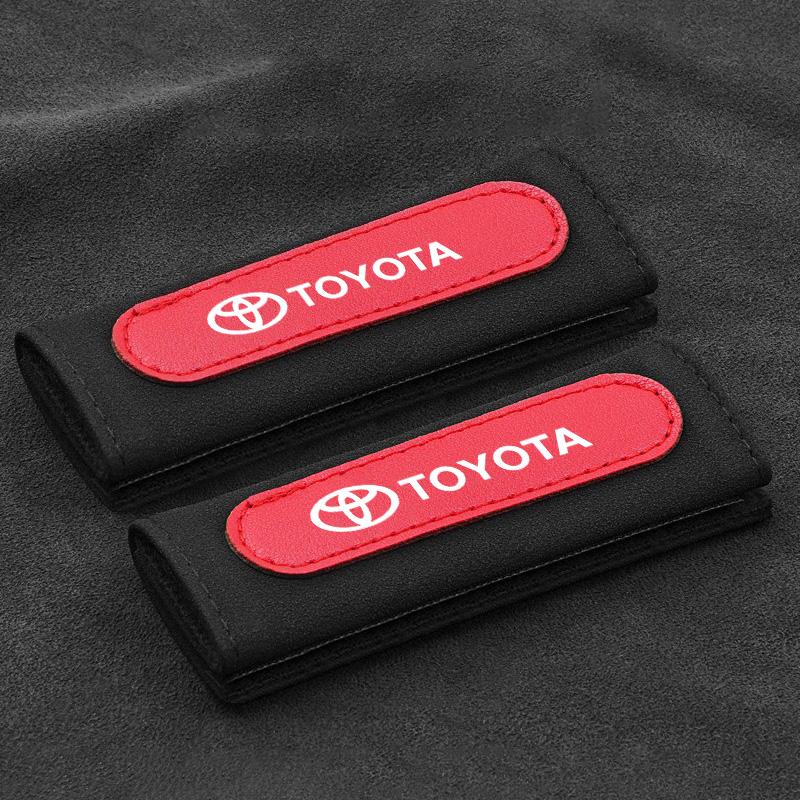 

2PCS Suede Car Interior Handle Protect Cover Roof Pull Gloves For Toyota Prado Yaris Verso Fortuner Supra Corolla Accessories