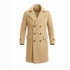 Men's Mid-length Double-breasted Wool Blend Peacoat, European US Size Warm Winter Overcoat Jacket for Men, Outerwear for Dropshipping