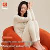 Women's Velvet Thermal Underwear Set - Winter Fleece Lined Base Layer with Silk Protein, Thickened for Autumn and Winter