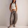 2026 Women's Wide-Leg Mid-Low Waist Washed Denim Jeans