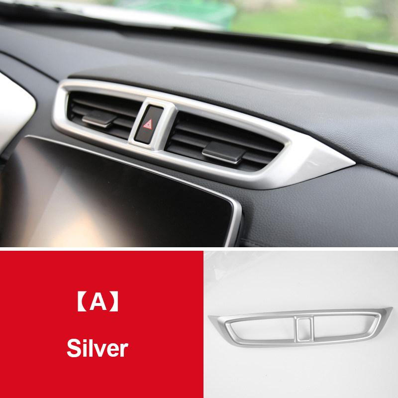 For Honda Crv CR-V 2017-   Car Center Control Air Condition Vent Outlet Frame Cover Trim Strip Sticker Accessories