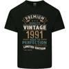 Premium Vintage 34th Birthday 1991 Mens Light Cotton T-Shirt Unisex T-Shirt