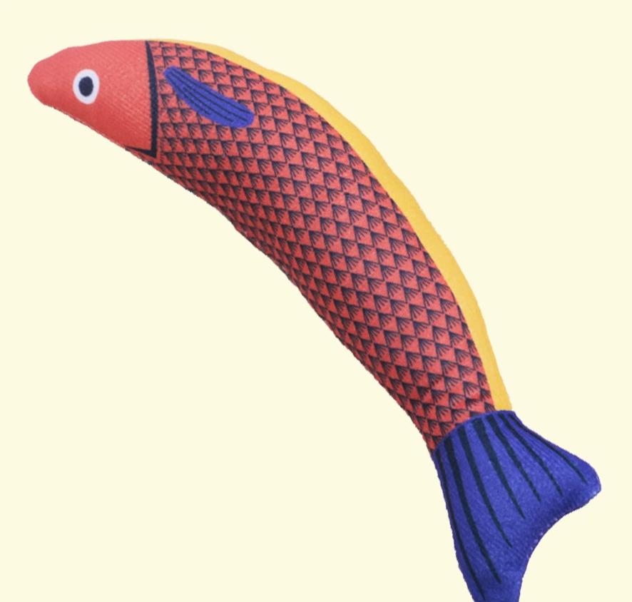 3pcs Pet Teething Toy Fish Design Cat Toy Interactive Durable Cat Chew Toy Plush Pillow Kitten Toy Indoor and Outdoor