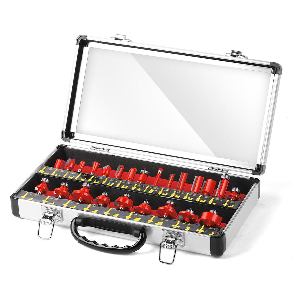 

24 шт., деревообрабатывающий фрезерный станок с хвостовиком 6 мм, фреза для фаски, долбежный станок разноцветный