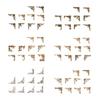 20Pcs Vintage Embossed Corner Sticker Decorative Background Sticker for Scrapbooking Album Journal and Home Decoration