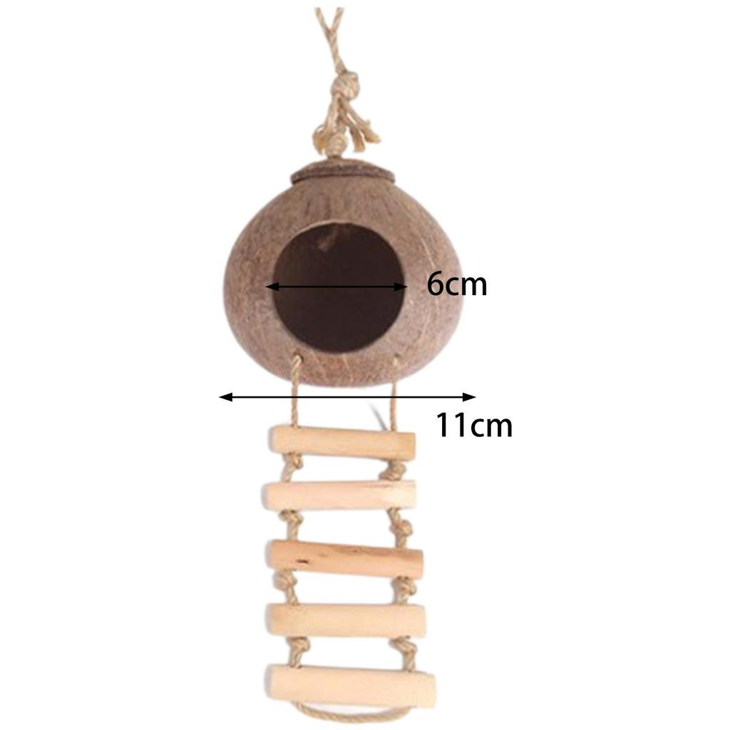 Coconut Hanging Bird House Garden Bird House Portable Bird Cage for Lovebirds,