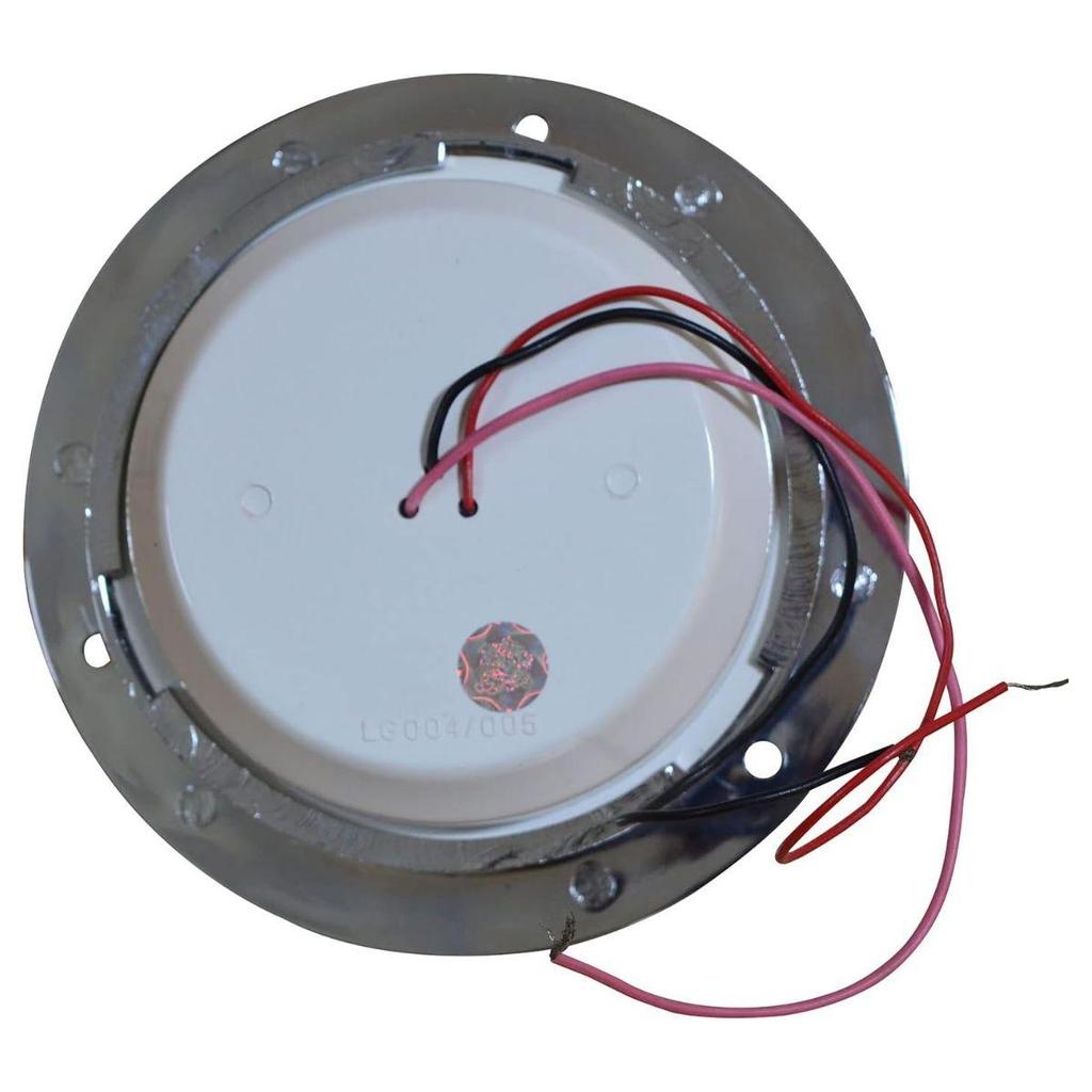 APSMOTIV Red/White/Amber 4" Round LED Trailer Tail Light White Bezels Turn Tail Brake Signal/Reverse Backup/Marker Lights Trucks Trailer RV 12V