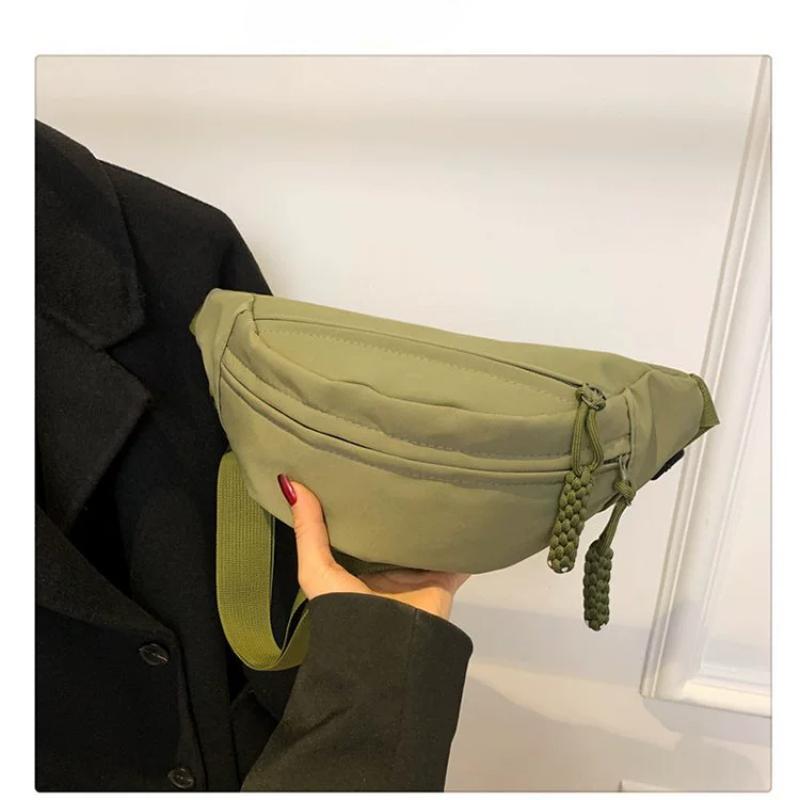 Half Moon Waist Bags Waterproof Oxford Cloth Running Belt Bags Large Capacity New Fashion Women's Chest Bag Crossbody Bag