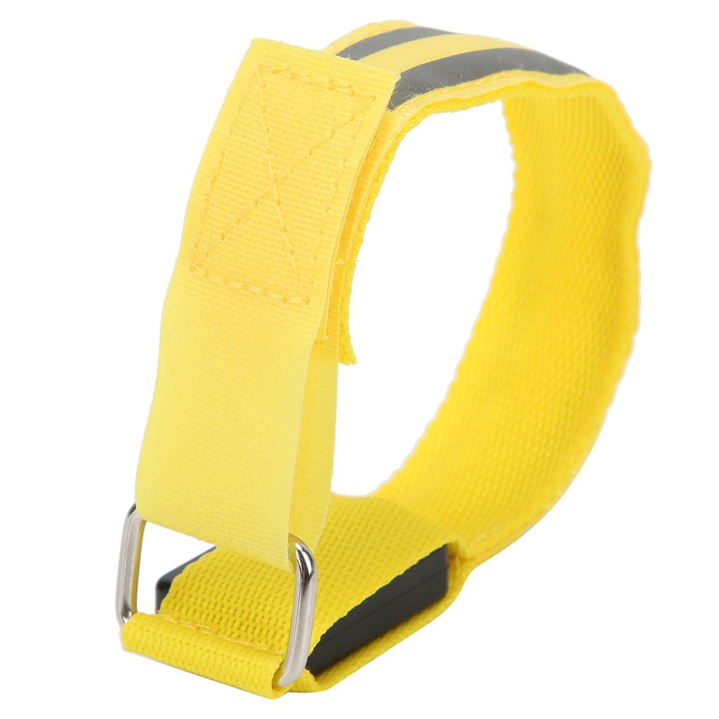 Reflective LED Light Armband Safety Belt with Double Luminous Strips USB Charging for Outdoor Night Running