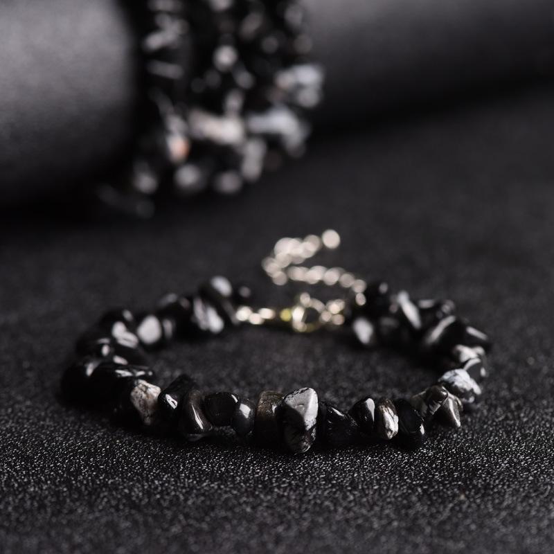 Natural Crystal Bracelet, Adjustable Original Stone and Gravel Bracelet, Irregular Gravel Bracelet, Fresh Style, Fashionable Casual Bracelet, Jewelry