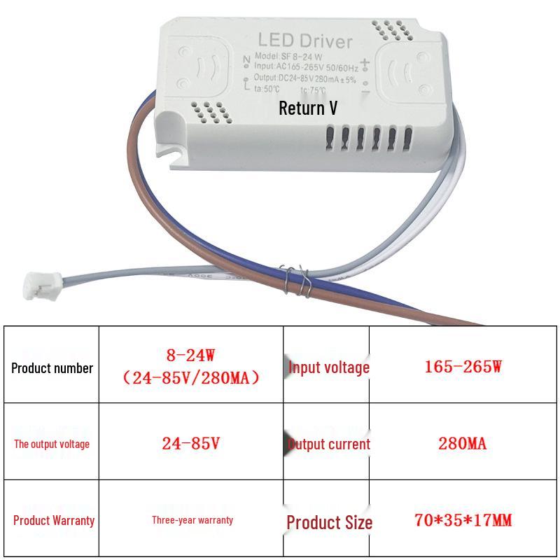 Non-Isolated Constant Current LED Driver 24W/50W Single Color Power Supply for Ceiling Lights