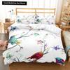 Cartoon Bird Print King Queen Duvet Cover Colorful Cute Pet Birds Bedding for Adult Fashion Animal 2/3pcs Polyester Quilt Cover