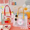 Ins Wind Transparent Single Shoulder Bag Fashion Lightweight All-Match Shopping Beach Bag Cartoon Bear Rabbit Waterproof Handbag