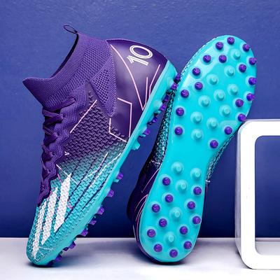Sapatos de futebol de cano alto novos para meninos e meninas, sapatos de futebol de treinamento profissional
