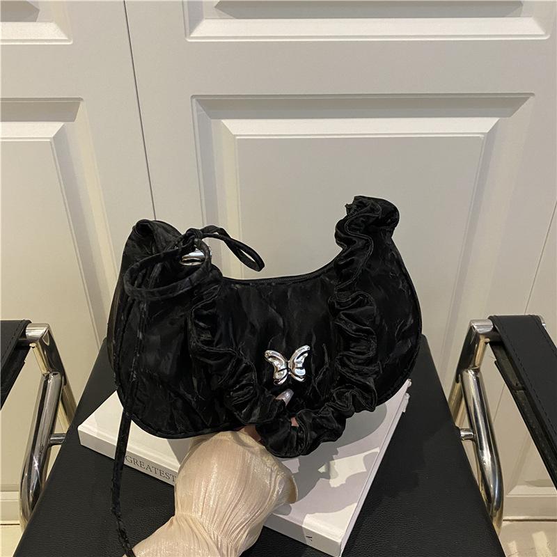 Winter New Butterfly Decorative Armpit Bag Sweet and Fresh Commuter Fashion Shoulder Handbag