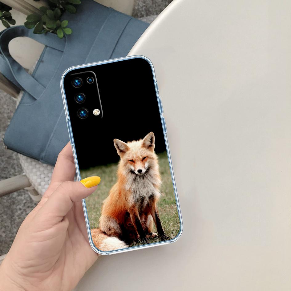 FM24 fox cute Soft Shell Transparent Phone Case for Motorola Moto G7 G8 G9 G84 G85 G73 G24 G15 Z2 Play Power Plus