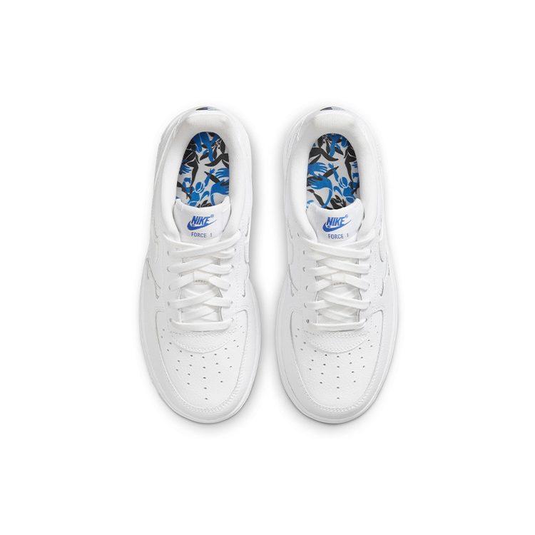 Nike Air Force 1 Force 1 LV8 Ho20 Low top Kids' Skateboarding Shoes White Blue Children Aged 3 7 Years Old CT3956-100