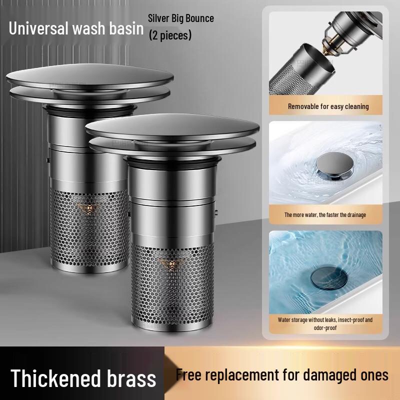 Stainless Steel Pop-up Basin Drain Stopper with Filter