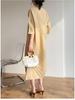 Original Design High-End Pleated Plus Size Loose Casual Dress - Light Luxury, New Spring Arrival