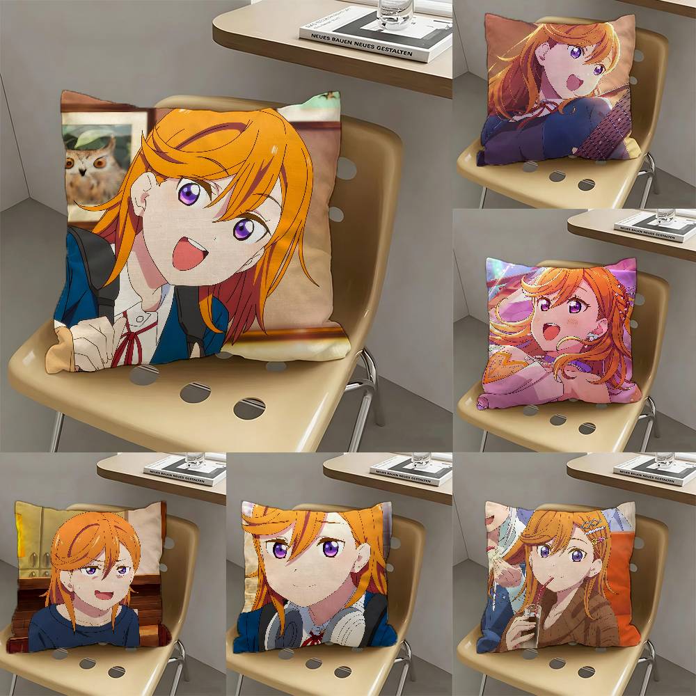 1pc Kanon Shibuya Anime Characters Pillow Case Fashion Square Pillowcase Bedroom Sofa Room Ins Decoration Leisure