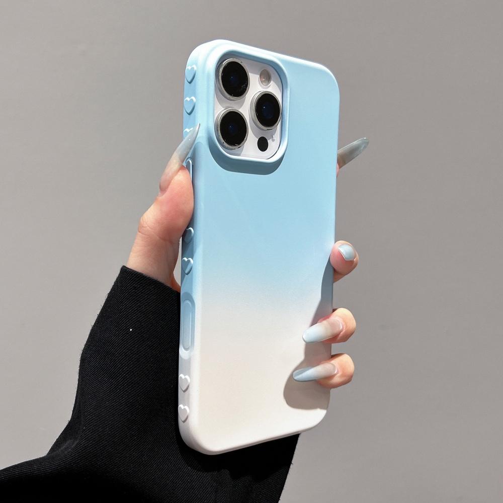 For For Iphone 17Pro  Gradient Double Color Collision Case for For Iphone 13 14 1 16 17 Pro Max Ins Love Heart Ultra Thin Cover