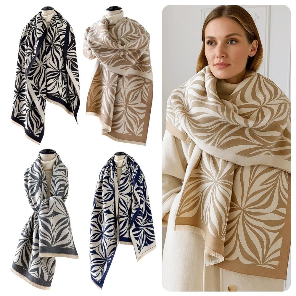 Versatile Imitation Cashmere Scarf Warm Jacquard Shawls  Winter Season Women Fashion Accessory