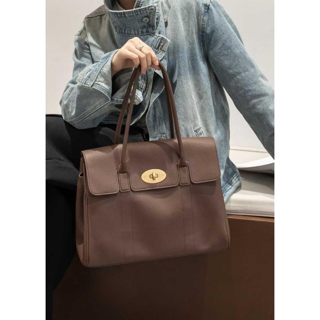 Women's bag leather high-end summer first-layer cowhide tote bag large-capacity commuting fashion shoulder bag portable soft leather bag