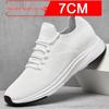 Summer Men's 7cm Height Boost Fly Knit Mesh White Sports Shoes