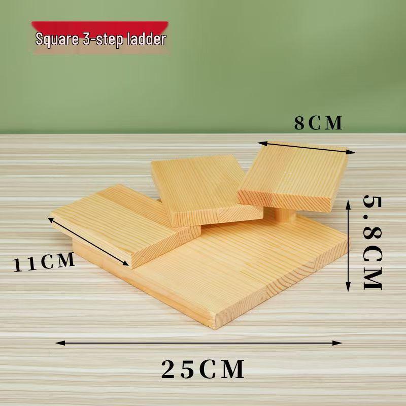 Artistic Wooden Tiered Platter for Sushi, Barbecue, and Hot Pot - Creative Restaurant Tableware Dish Plates