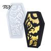 Halloween Craft Supplies Coffins Lampshade Silicone Mold, DIY Hollow Ghost Spider Bat Casting Molds Crafts Gypsum Cement Epoxy Resin Mold