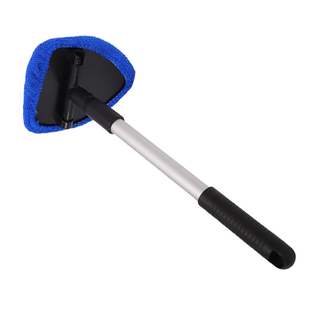 Auto Glass Wiper Kit Extendable Handle Reusable Car Interior Window Detailing Cleaning Kit Pentagon Shape with 4 Cloth