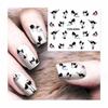 1 Arkusz 12 Rodzaje Woda Przenieś Nails Art Naklejka Kot Wzory Nail Wraps Naklejka