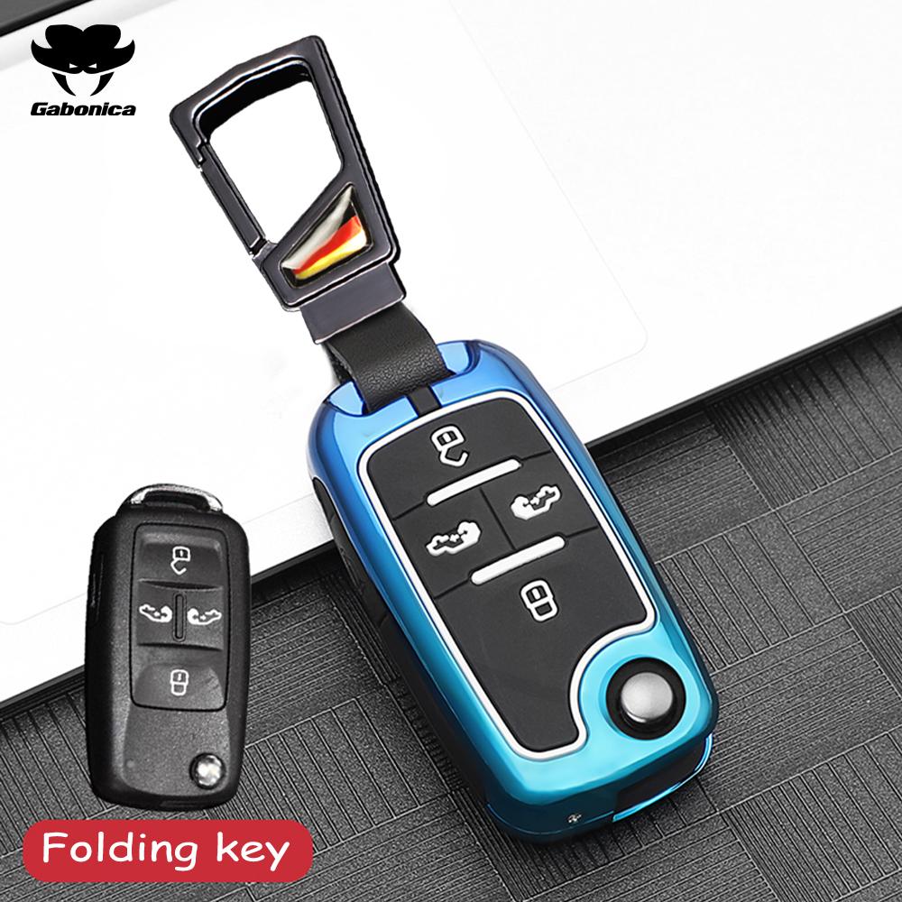 Zinc Alloy Car Key Case Full Cover Shell For VW Volkswagen Sharan Crafter Multivan for Seat for Seat Alhambra Remote Key Shell