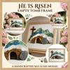 Handmade Risen Empty Tomb Frame Funny Cute Simulation Sea Glass Cross Creative 20cm Resin Cave Crystal Crucifix Festival Gifts