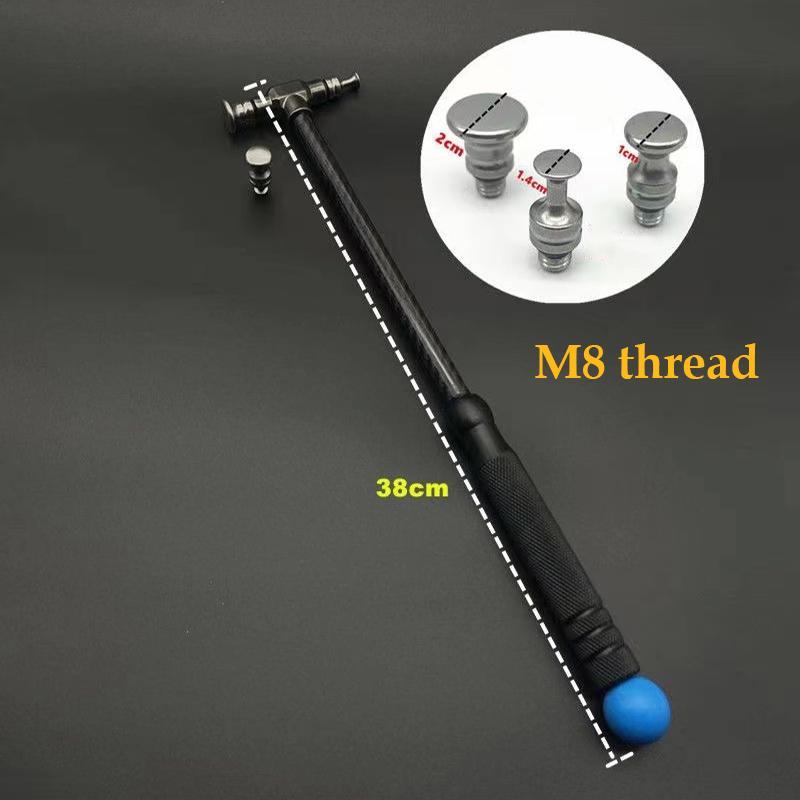 Car Dent Repair Hammer Body Repair Percussion Leveling Hammer Replaceable Traceless Repair Tool Carbon Fiber and Stainless Steel