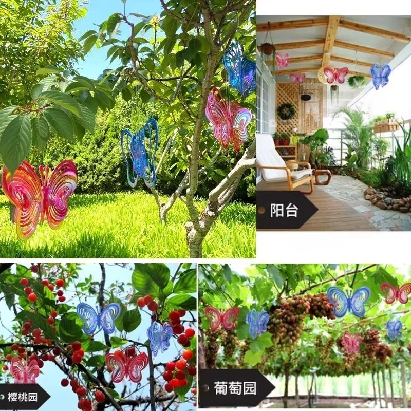Yard Art Wind Chimes Balcony Ornament Garden Decor New Beating Art Butterfly Wind Spinner Dream Catcher Accessories Tools