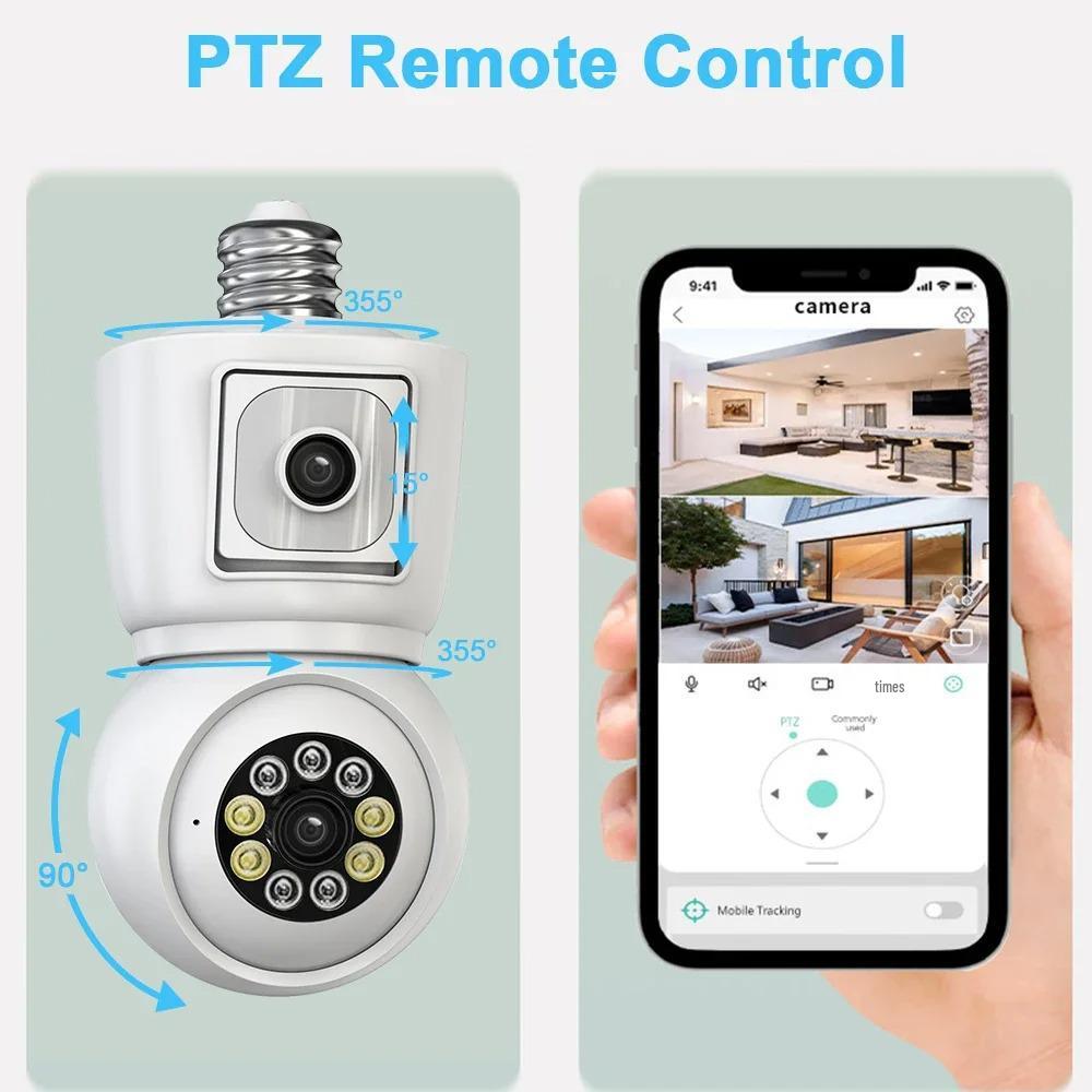 iCSee E27 Wireless Smart Surveillance Binocular Camera with Mobile Remote Monitoring