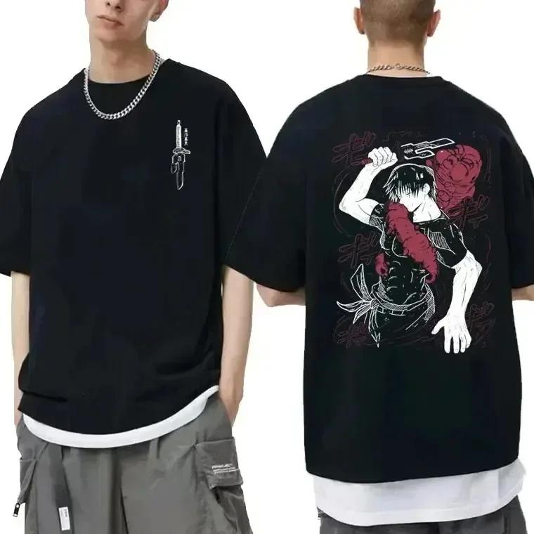 Muži Ženy Japonské Anime Jujutsu Kaisen Fushiguro Toji Grafické Tričko Módní Nadměrná Trička Muž Manga Módní Bavlněný Top