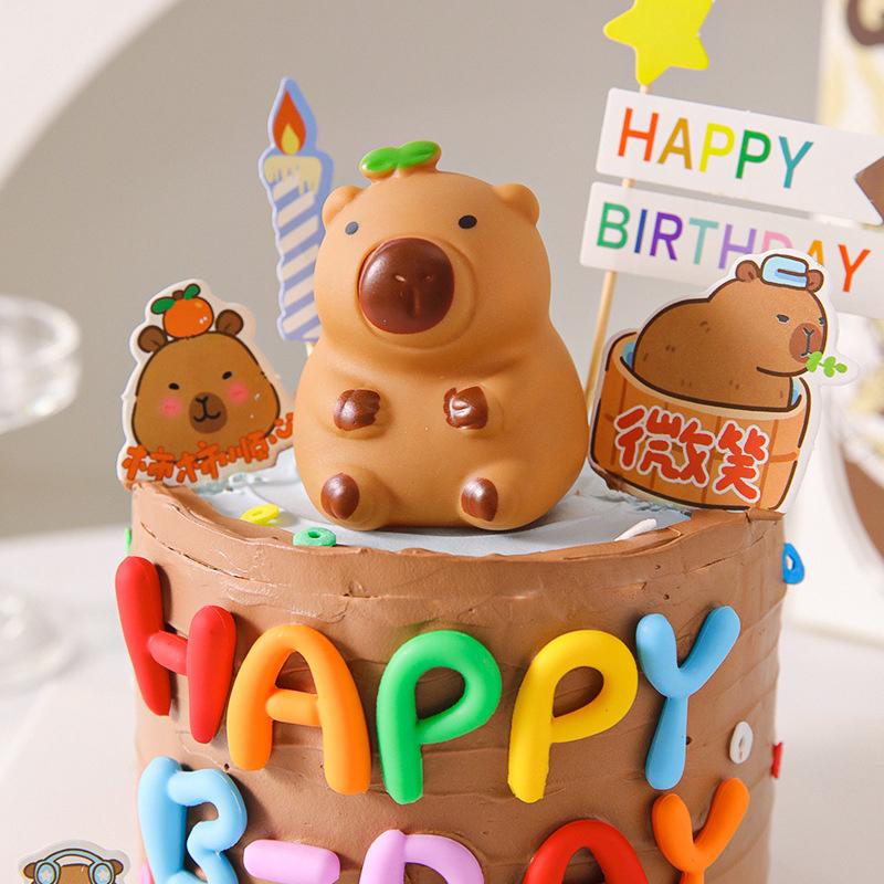 Niedliches Cartoon Capybara Nachtlicht Batterie Dimmbar Schlaf Nachtlampe Für Kinderzimmer Dekoration