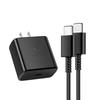 Compatible with Samsung S22/S21/Note10, PD45W Ultra-Fast Dual Type-C Charger, EU & US Standard