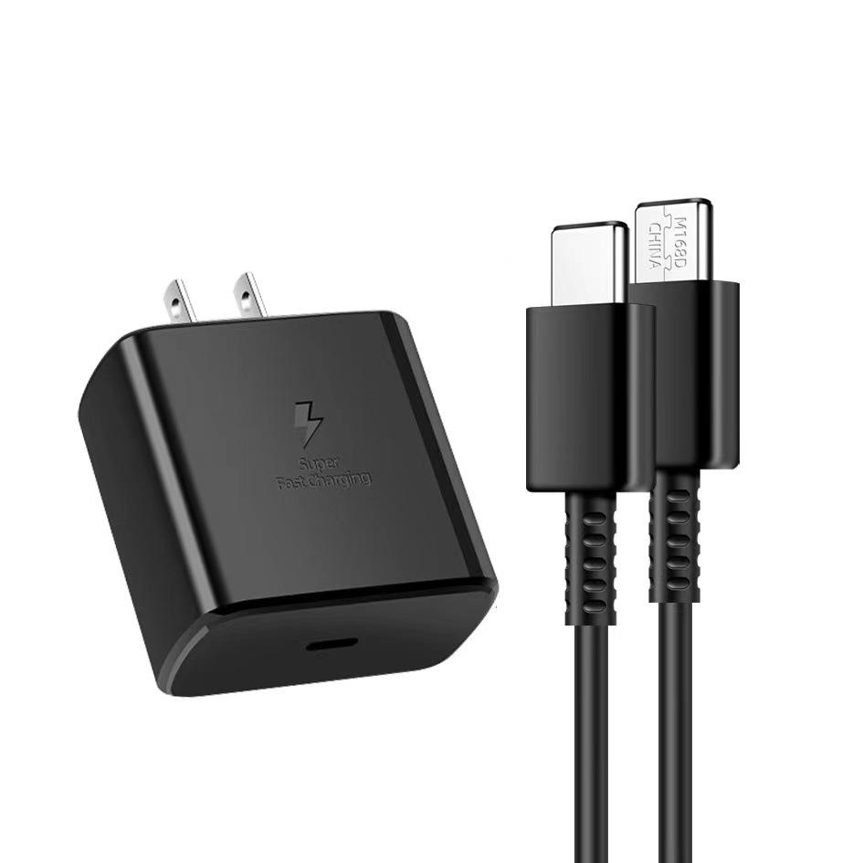 Compatible with Samsung S22/S21/Note10, PD45W Ultra-Fast Dual Type-C Charger, EU & US Standard