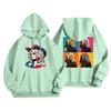 Unisex Printed Long Sleeve Pullover Hoodie Lightweight for Men and Women