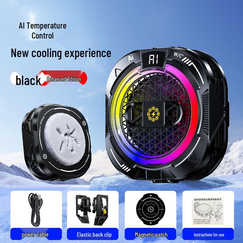 2026 Mobile Phone Cooler TH19: Digital Display & Magnetic Semiconductor Radiator