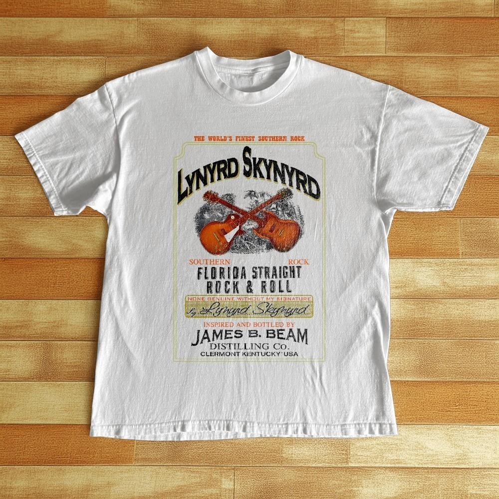 Lynyrd Skynyrd Florida Straight Rock Roll Unisex Weißes T-Shirt, Größe S 5XL