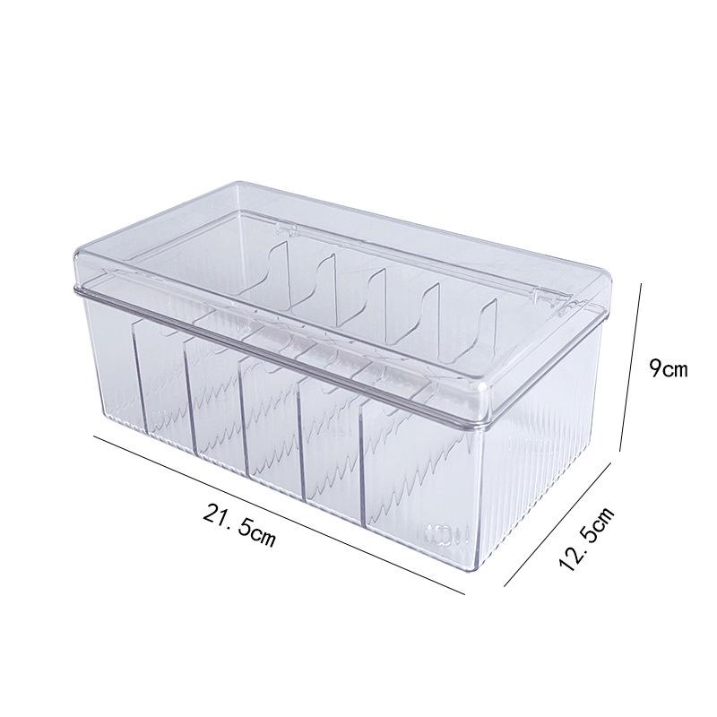 Clear PET Plastic Storage Box for Kitchen & Desktop Items